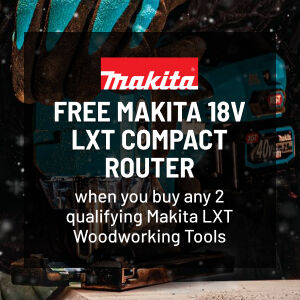 Free Makita 18V LXT Compact Router